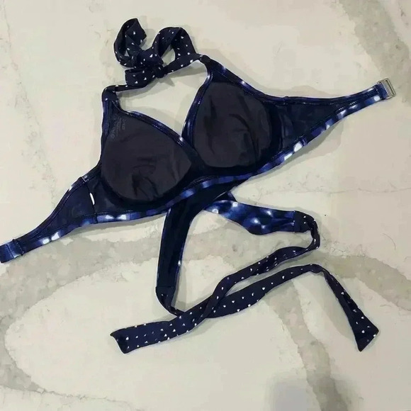 Athleta Wrap Swim Top Zuma Mashiko Print Padded Women’s Size 32B/C - Picture 5 of 7